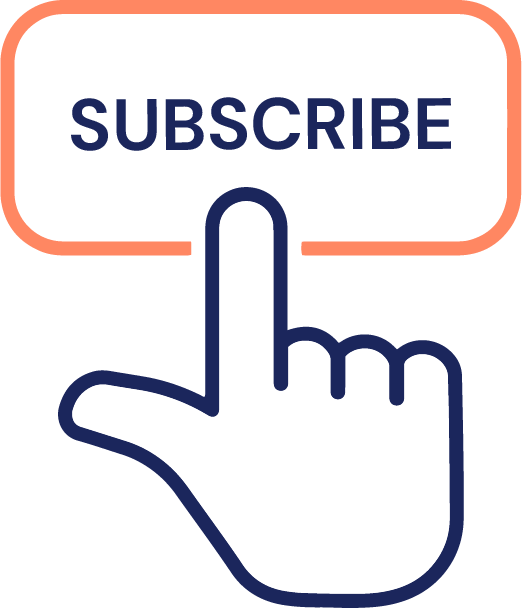 finger pointing to subscribe icon